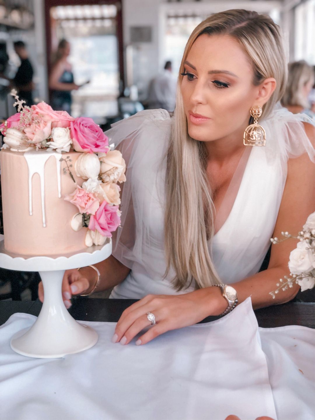 Bianca & Bridgett Mila White Dress Size 8 for rent on The Volte - main image