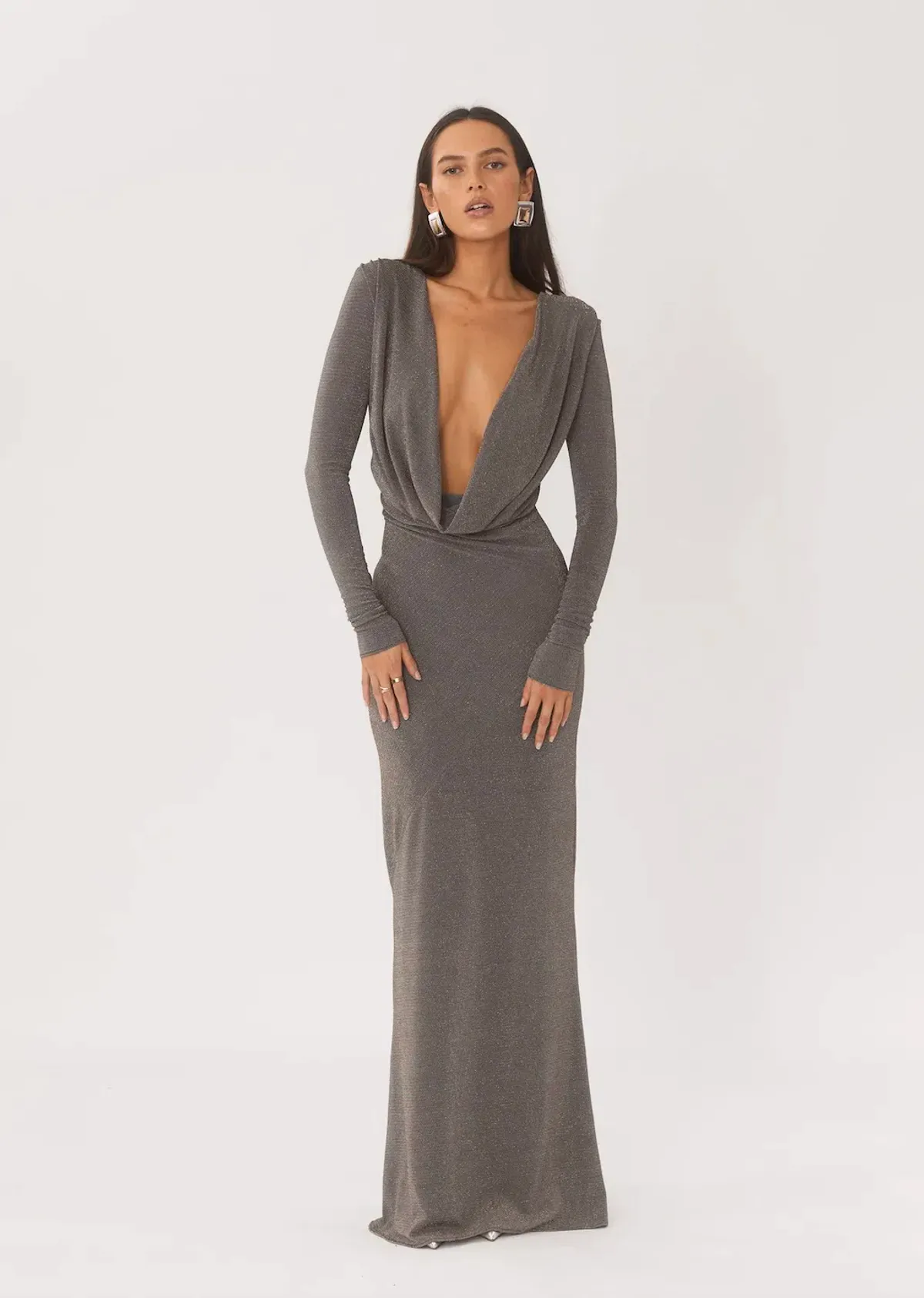 Arcina Ori Jen Dress Grey Size 8 - Image 2