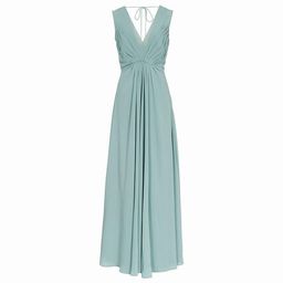 Reiss Evie dress blue maxi V neck low back for rent on The Volte - image 4