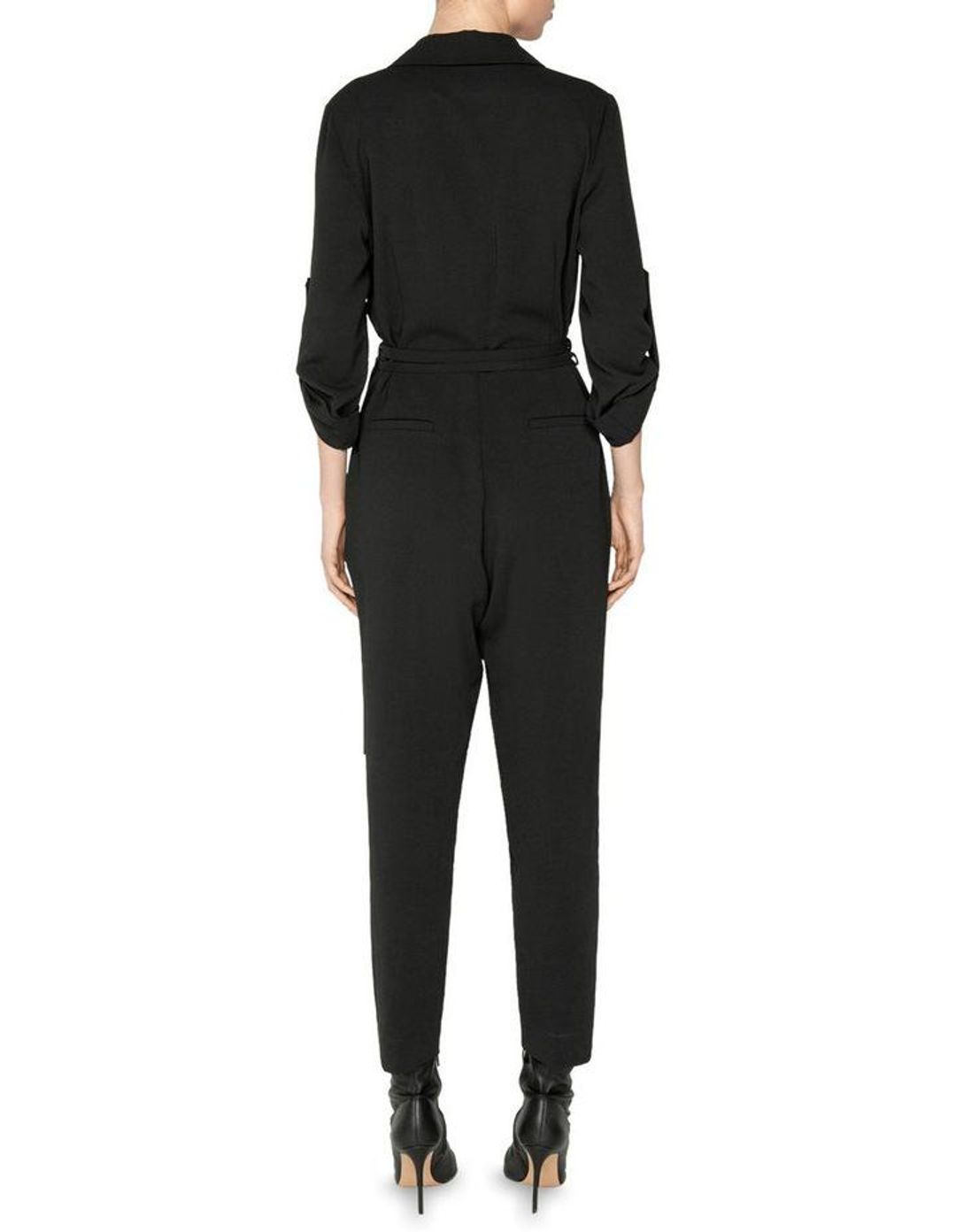 Cue Trench Tapered Jumpsuit Black Size 8 for rent on The Volte - main image
