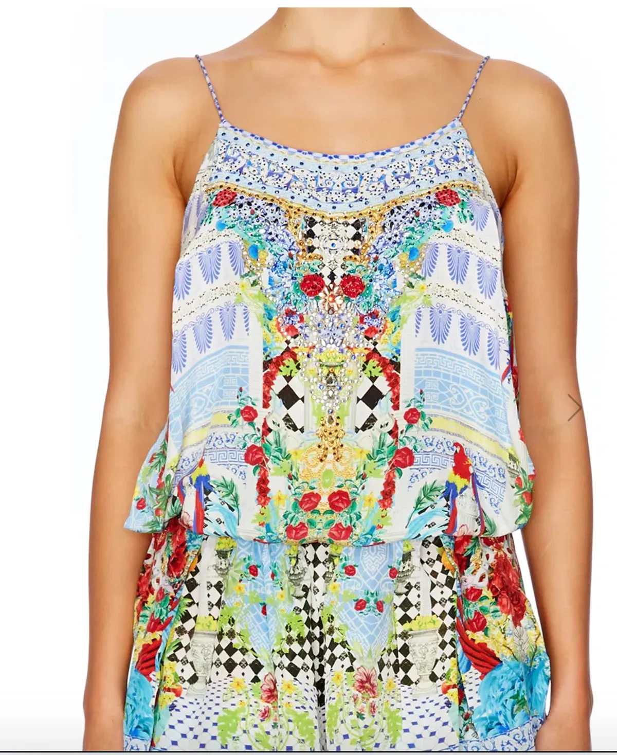 Camilla Masking Madness Shoestring Strap Playsuit Size 10 - Image 1