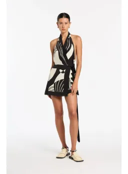 Sir The Label Realisme Wrap Halter Mini Dress in Papier Size 1 / AU 8 for rent on The Volte - image 1