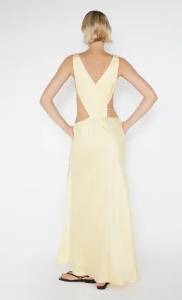 Bec & Bridge Agathe Diamond Dress Butter Yellow Size 8 for rent on The Volte - image 2