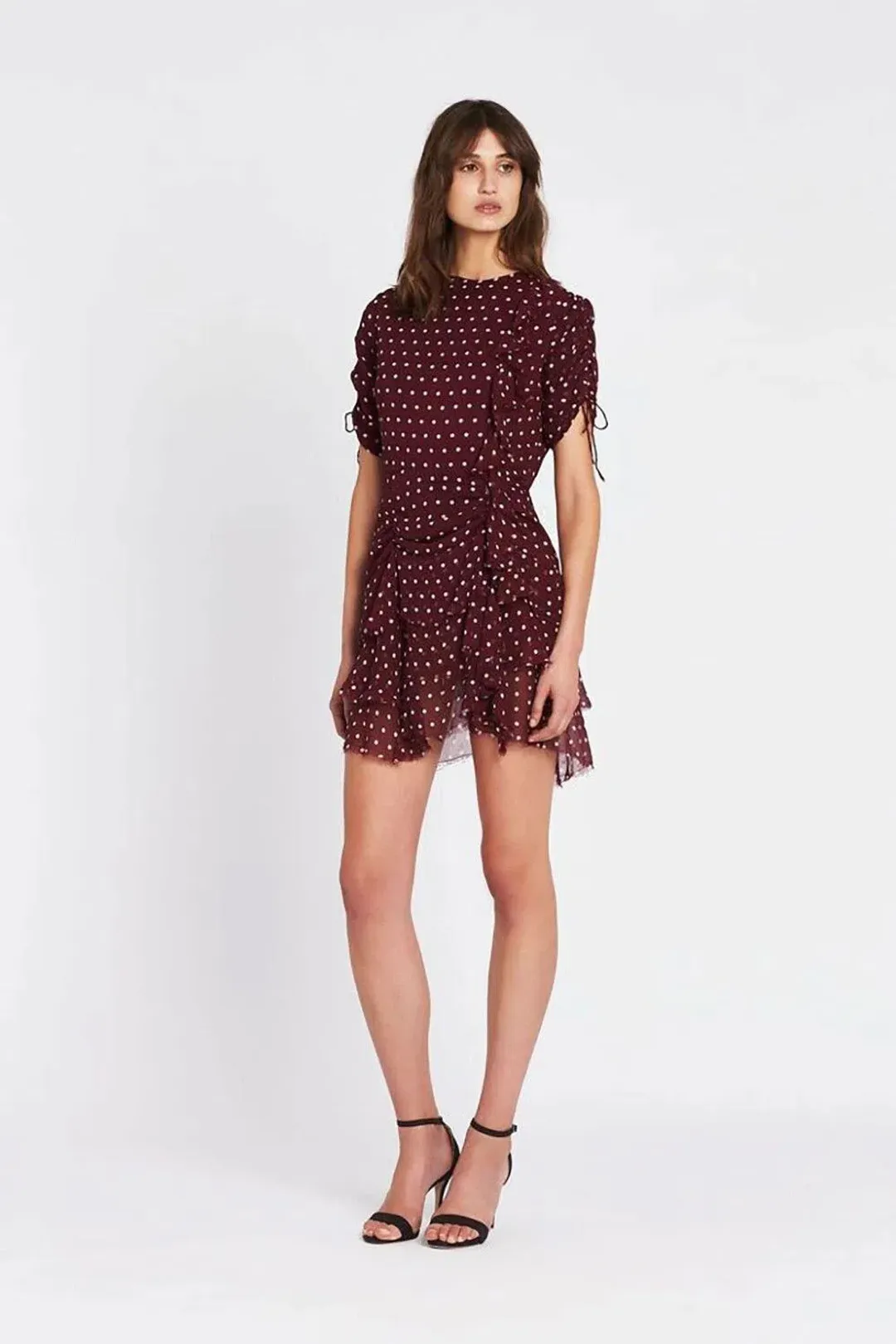 Sir the Label Marceau Dress Burgundy Size AU 8 for rent on The Volte - main image