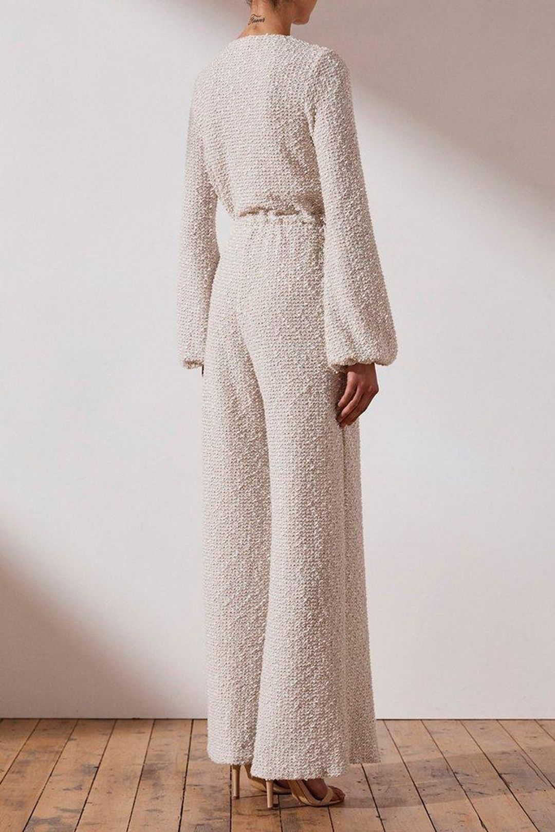 Shona Joy Hayes Drawstring Jumpsuit Cream Size 10 for rent on The Volte - main image