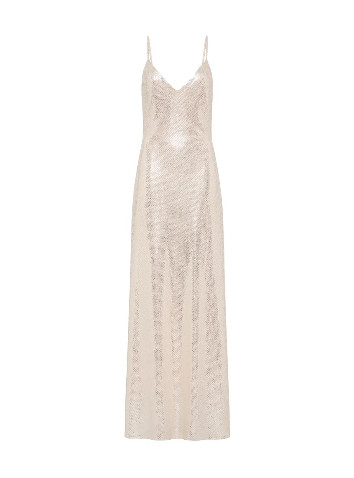 Manning Cartell High Voltage Slip Dress Nude Silver Size AU 8 - Image 5