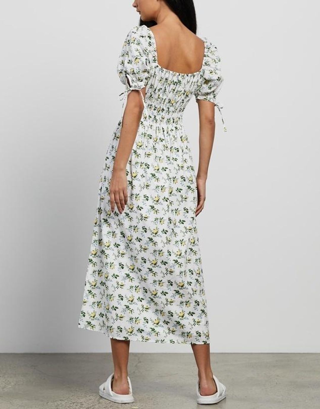 Faithfull the Brand Flora Midi Dress Bendita Floral Size 10 for rent on The Volte - main image