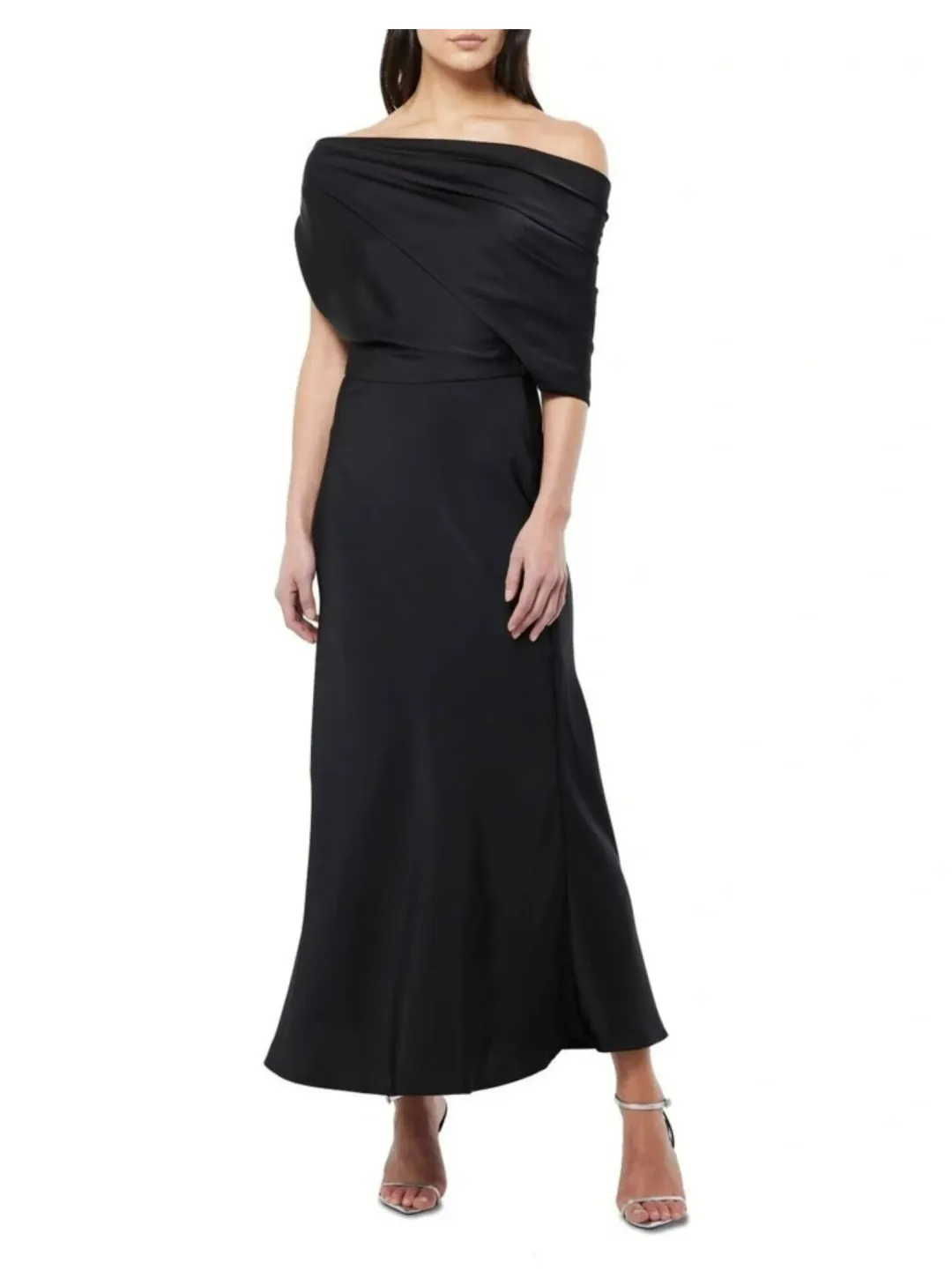 Mossman Love In The Dark Midi Dress Black Size AU 8 for rent on The Volte - main image