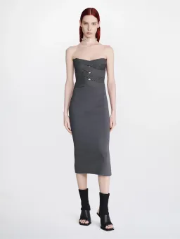 Dion Lee Reflective Interlocking Weave Midi Dress Asphalt Black Size XS / AU 6 for rent on The Volte - image 1