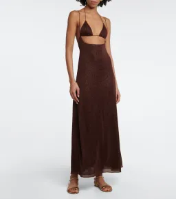 Oséree Lumiére Kini Maxi Dress in Chocolate Size S / AU 8 for rent on The Volte - image 1