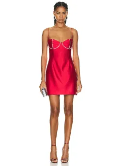 Rachel Gilbert Rozalia Mini Dress Red Size 6 for rent on The Volte - image 1