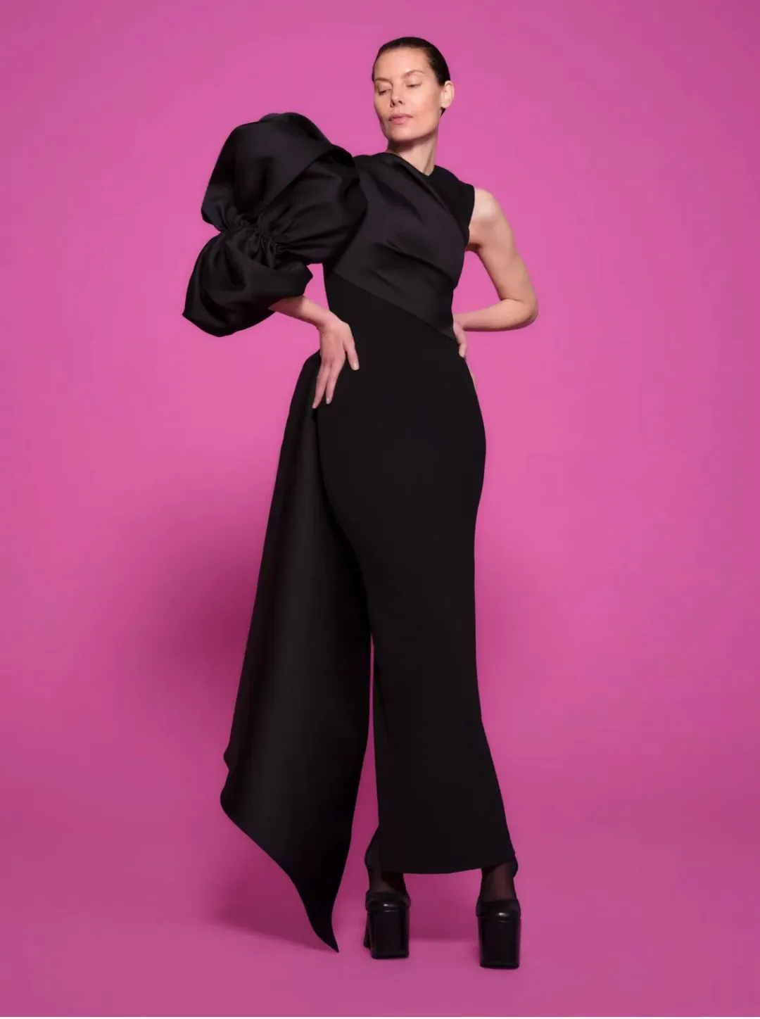 Solace London Moore Maxi Dress in Black Size 8 for rent on The Volte - main image