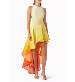 Zimmermann Wonderland Waterfall Mini Dress Sunset Ombre Size 0/ AU 8 for rent on The Volte - image 1