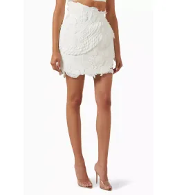 Zimmermann Tama Filigree Skirt Ivory Size 0/ Au 8 for rent on The Volte - image 2