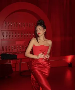 House Of CB Persephone Strapless Corset Maxi Dress Scarlet Red Size S / AU 8 for rent on The Volte - image 4