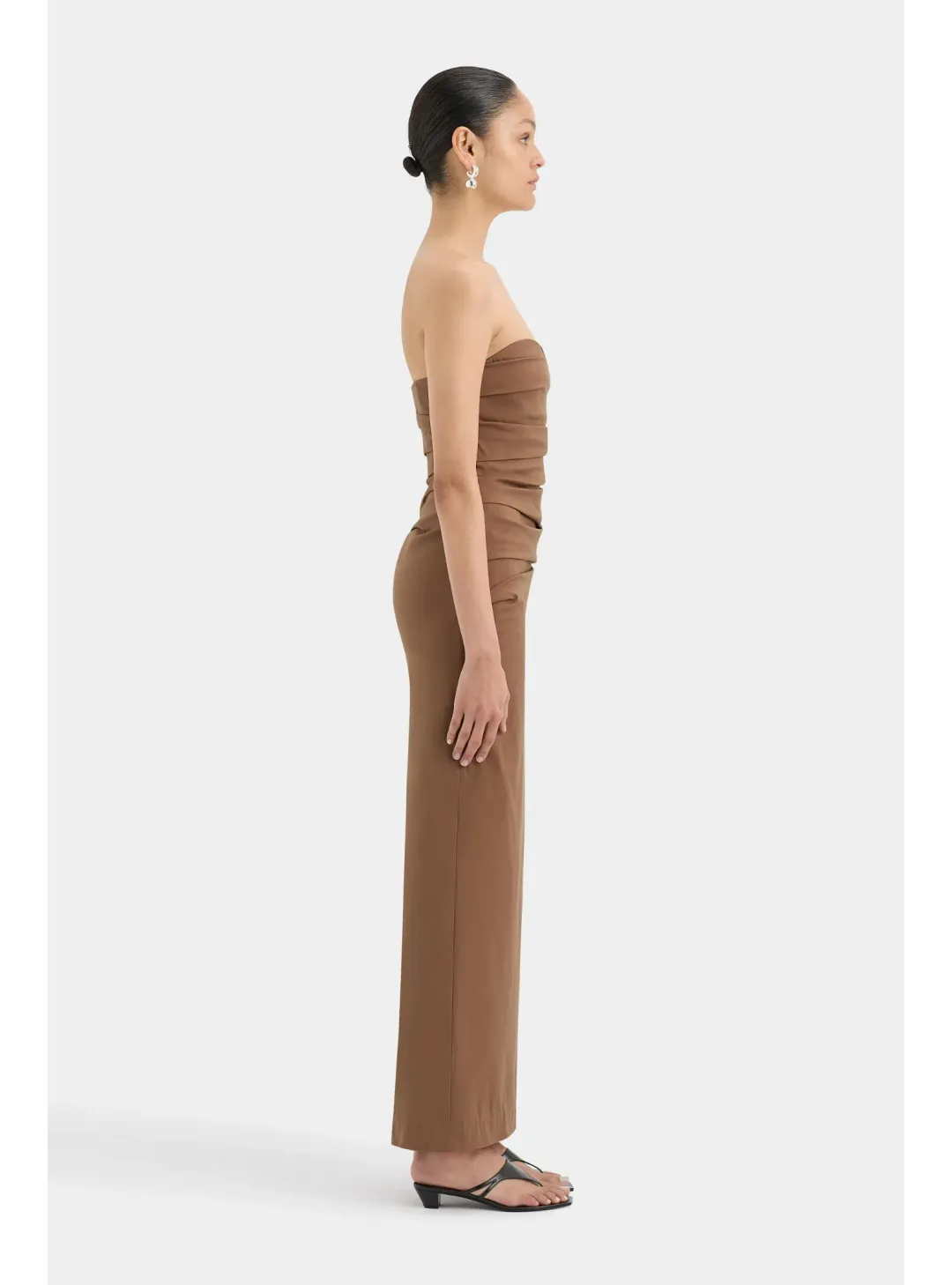 Sir the label Alba Strapless Gown in Mocha Size AU 6 for rent on The Volte - main image
