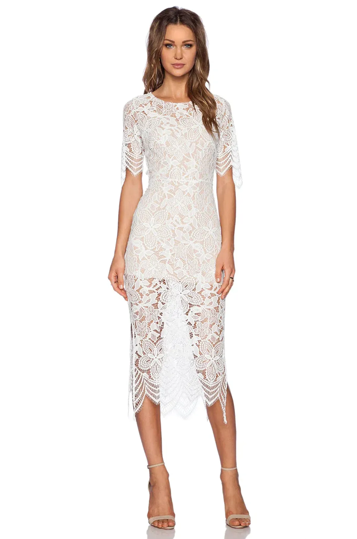 For Love and Lemons Luna Midi Dress White Size 10 - Image 2