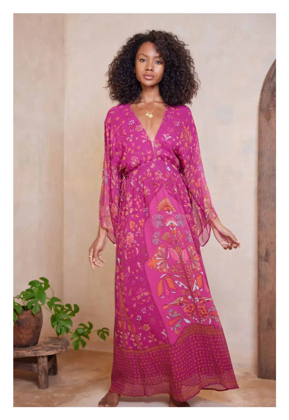 Tigerlily Alexandria Manda Maxi Dress Raspberry Size 16 - Image 1