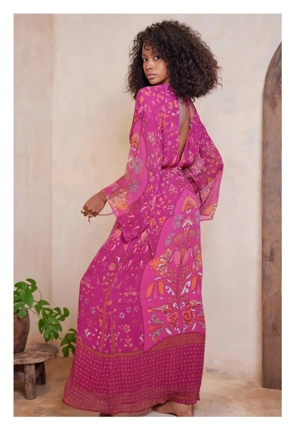 Tigerlily Alexandria Manda Maxi Dress Raspberry Size 16 - Image 2