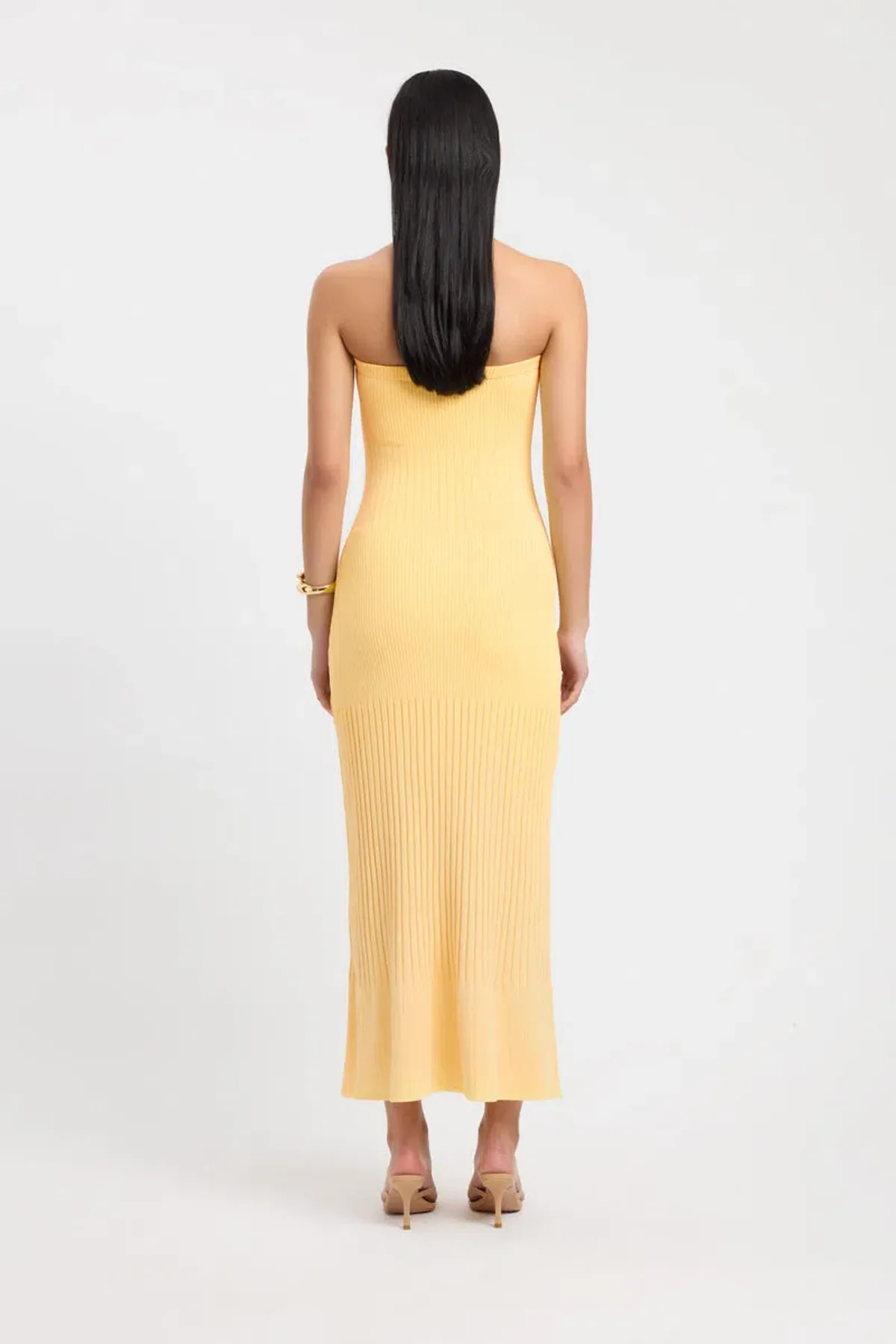 Kookai Serah Strapless Dress Yellow Size 8 - Image 2