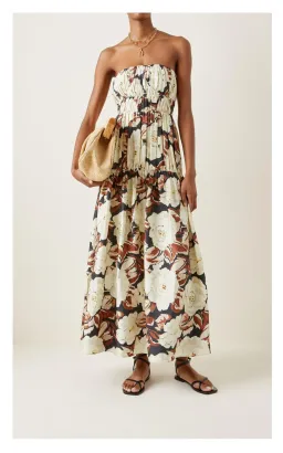 Sir The Label Vivienne Strapless Gown Floral Print Size 0/ AU 6 for rent on The Volte - image 2