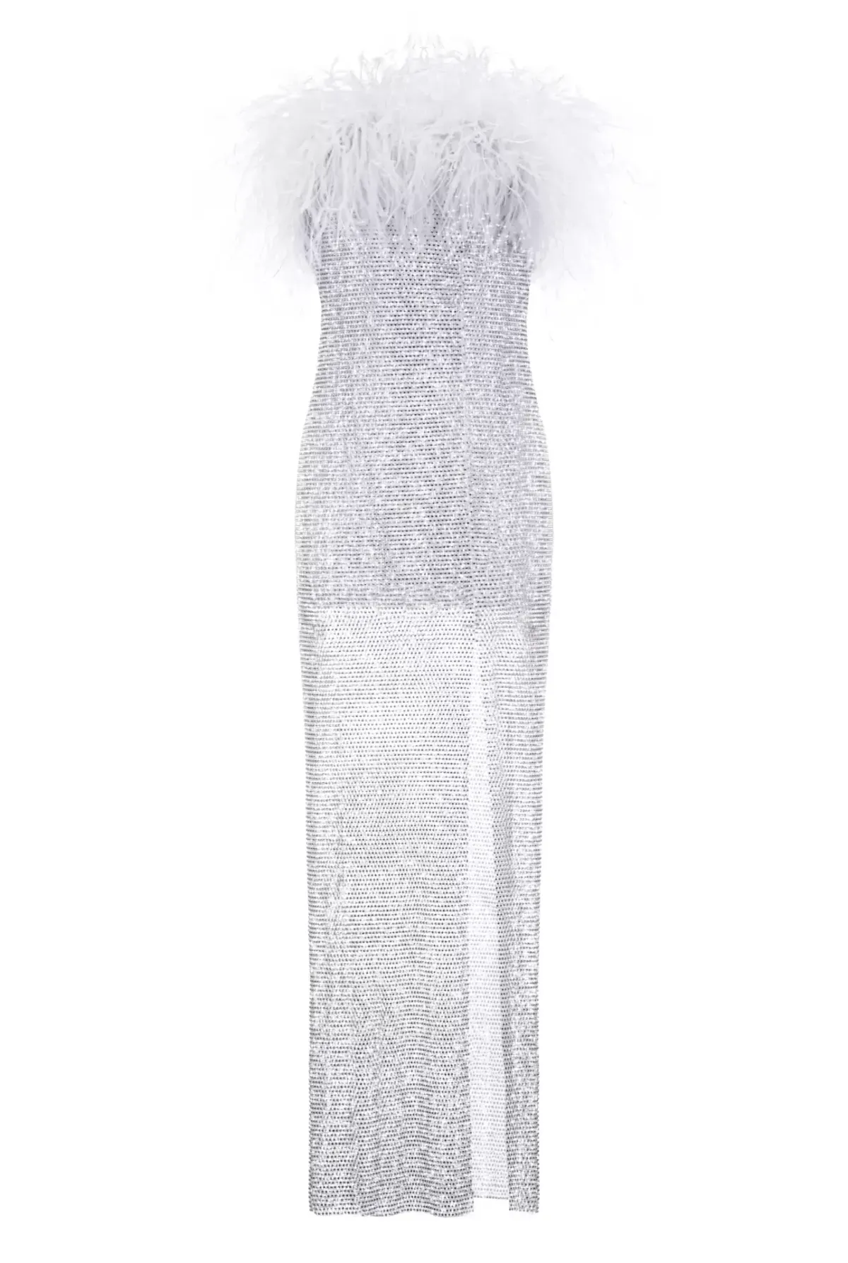 Santa Brands Diamanté Feather Dress White XS/S / AU 6 - Image 5