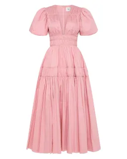Aje Fallingwater Midi Dress Chalk Pink Size 12 for rent on The Volte - image 4