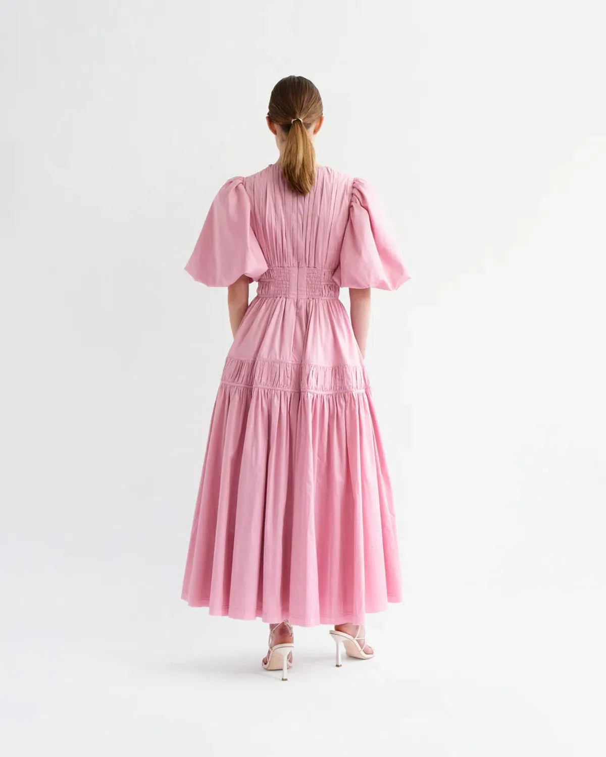 Aje Fallingwater Midi Dress Chalk Pink Size 12 - Image 3