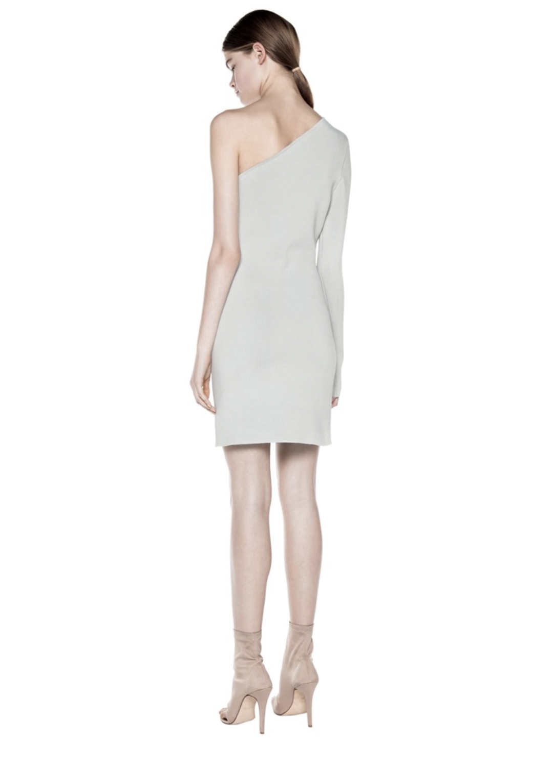 Dion Lee Alexis Sleeve Knit Dress Grey Size 6 for rent on The Volte - main image