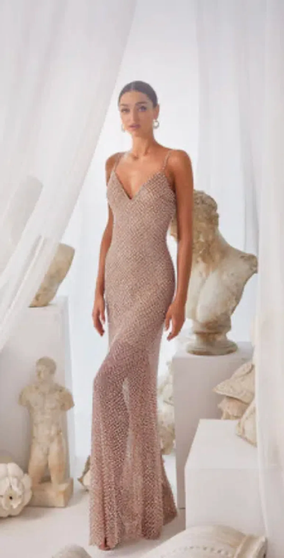 Alamour The Label Elsa Dress Nude Size Small / AU 8 - Image 1