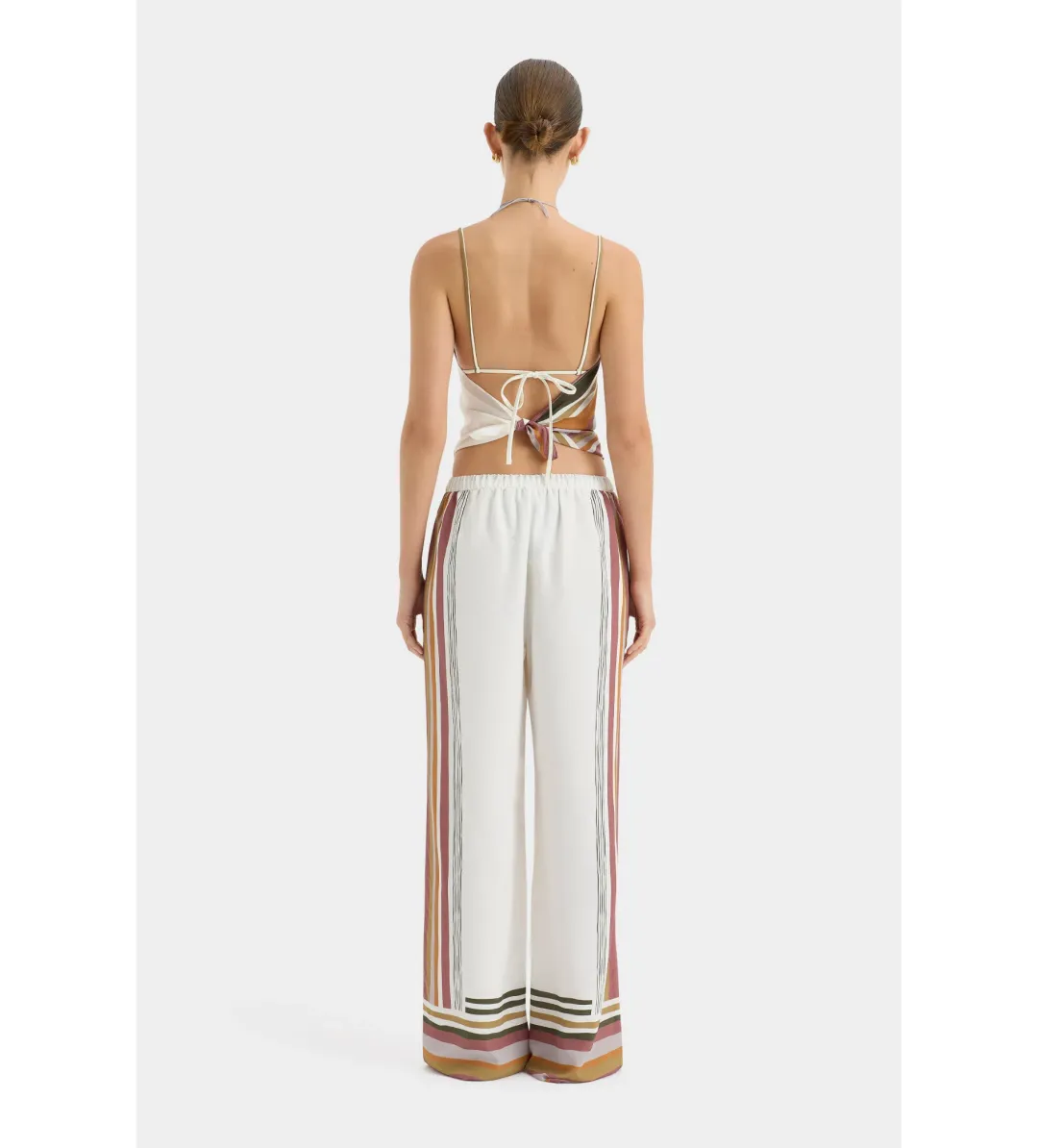 Sir the Label Caprera Scarf And Caprera Pant Set Milazzo Stripe Size 10 for rent on The Volte - main image