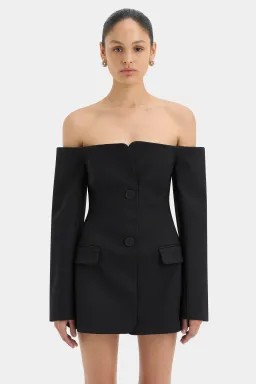 Sir the Label Sandrine Tailored Mini Dress in Black Size AU 8 for rent on The Volte - image 2