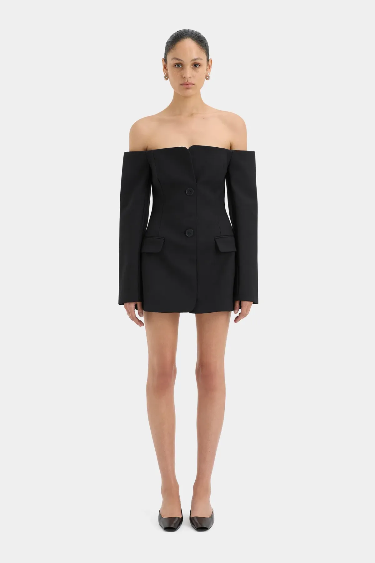 Sir the Label Sandrine Tailored Mini Dress in Black Size AU 8 - Image 1
