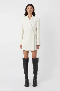 Camilla & Marc Riba Mini Blazer Dress in Cream Size 10 for rent on The Volte - image 1
