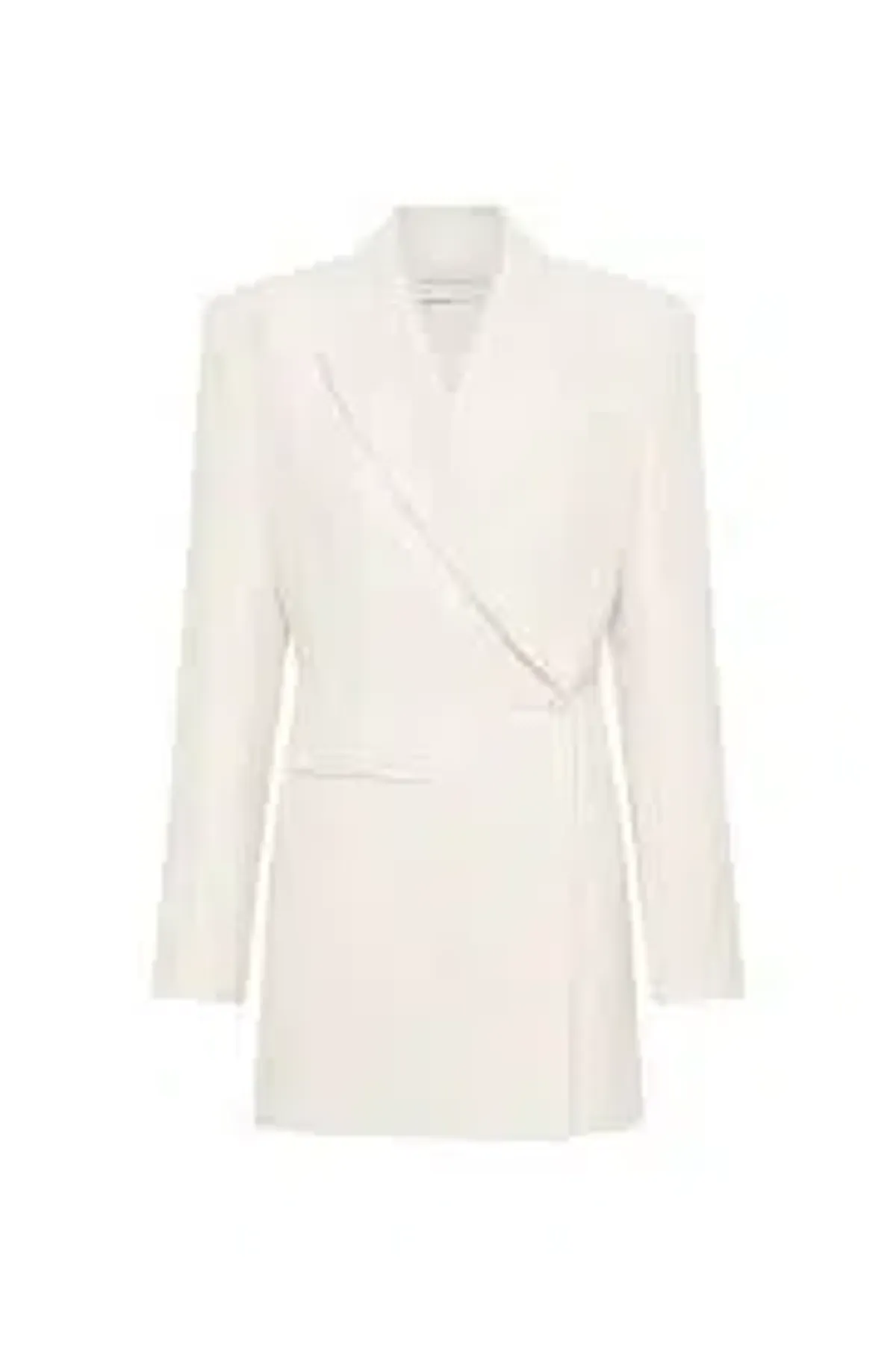 Camilla & Marc Riba Mini Blazer Dress in Cream Size 8 - Image 3