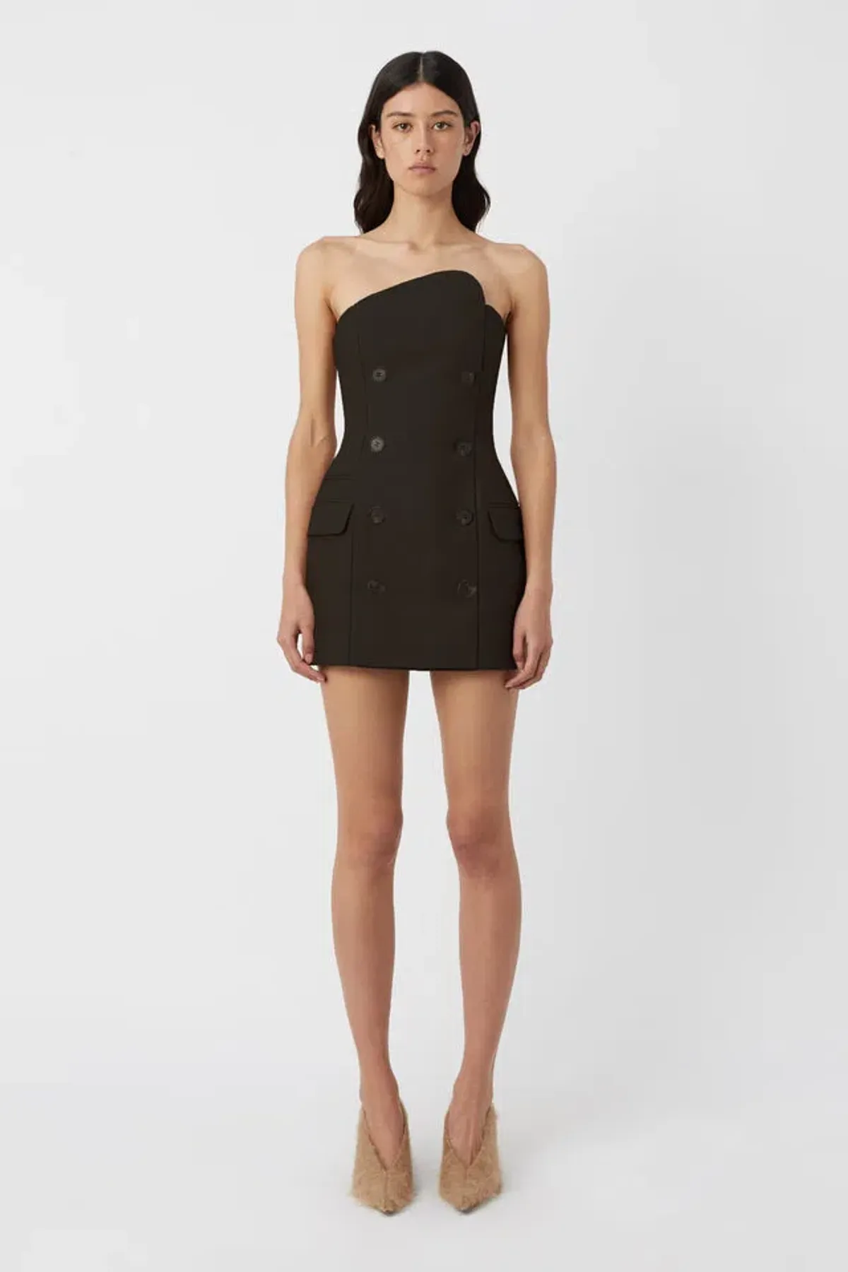 Camilla & Marc Izola Tailored Mini Dress in Black Size 10 for rent on The Volte - main image