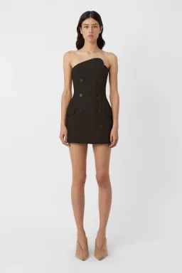 Camilla & Marc Izola Tailored Mini Dress in Black Size 10 for rent on The Volte - image 1