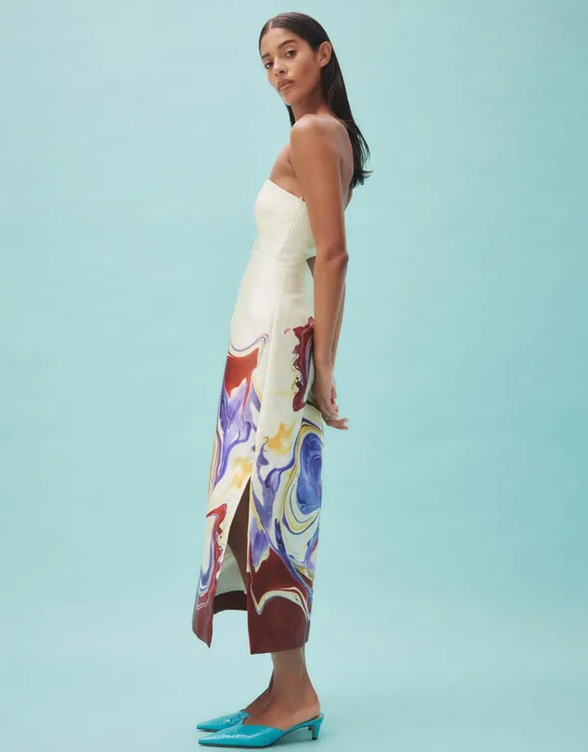 Alemais Luca Corset Dress Print Size Au 8 - Image 2