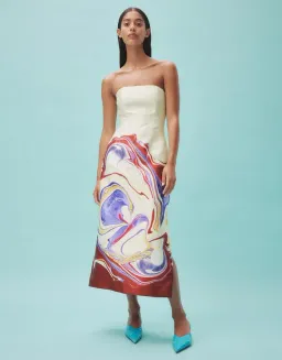 Alemais Luca Corset Dress Print Size Au 8 for rent on The Volte - image 1