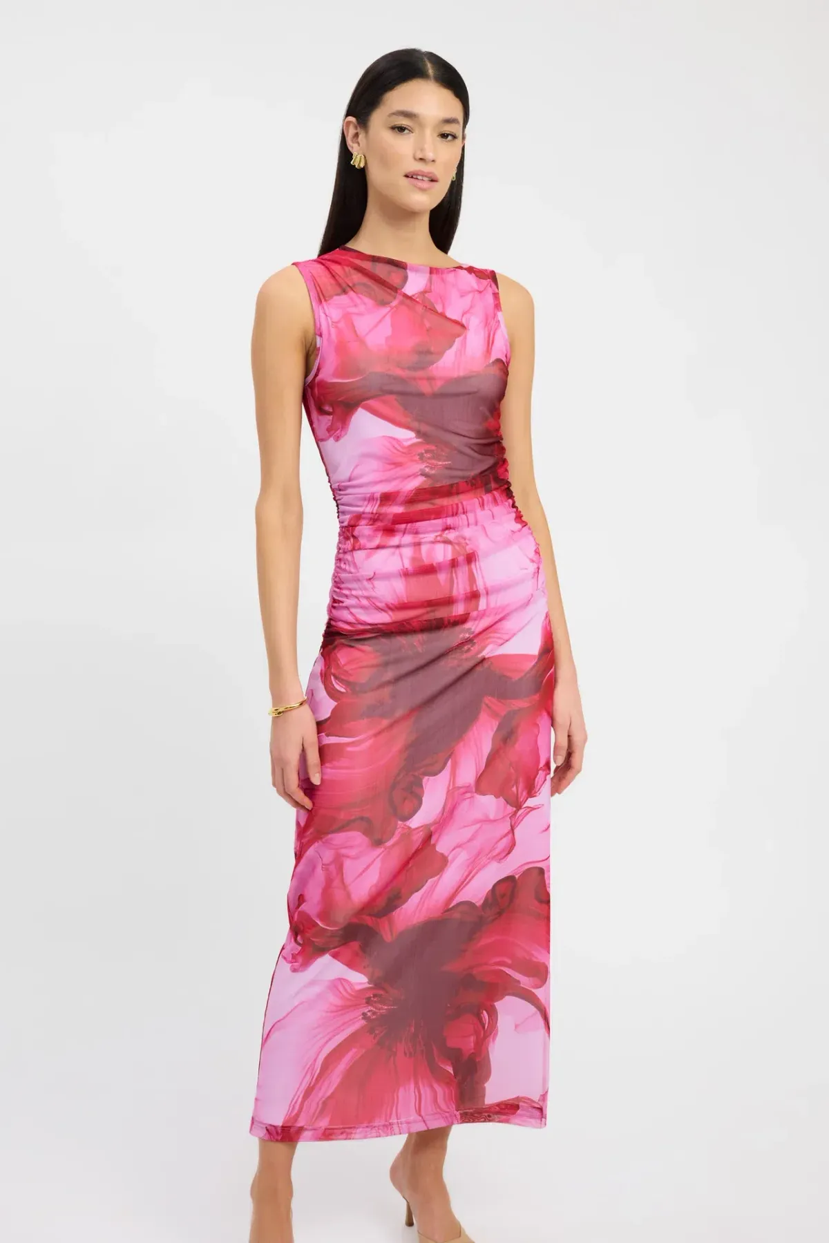 Kookai Rosalia Midi Dress Pink Size 8 - Image 2