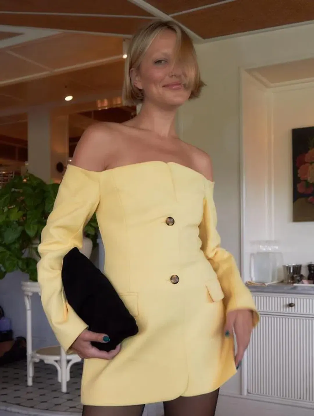 Sir The Label Sandrine Tailored Mini Lemon/Limone Size 1/Au 8 for rent on The Volte - main image