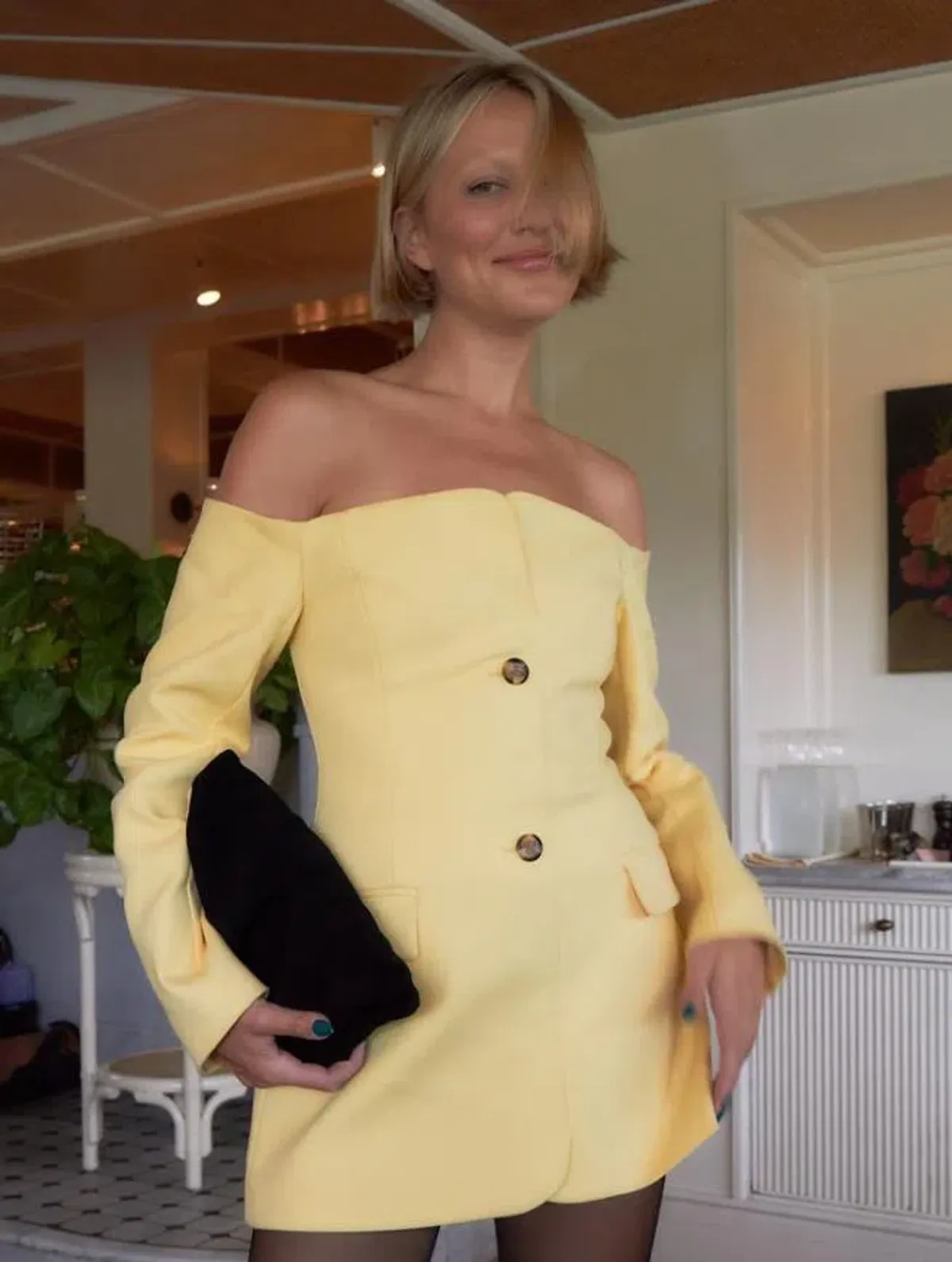 Sir The Label Sandrine Tailored Mini Lemon/Limone Size 1/Au 8 - Image 1