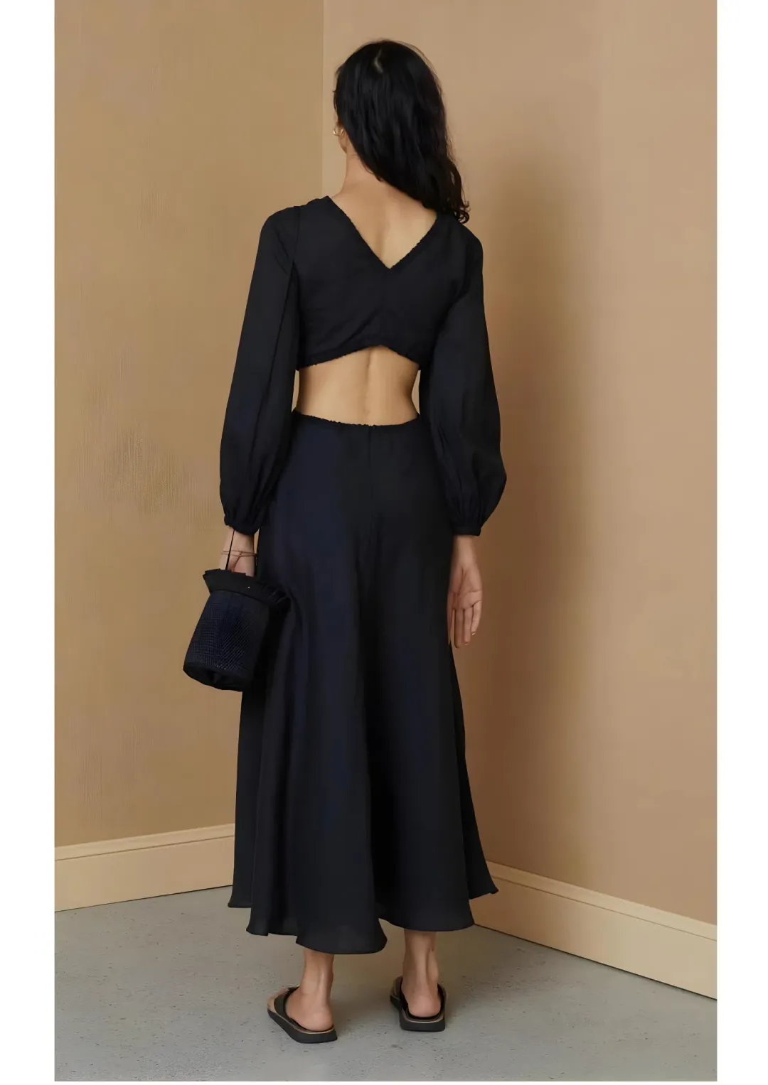 Bec & Bridge Madeleine Midi Dress Black Size AU 6 for rent on The Volte - main image