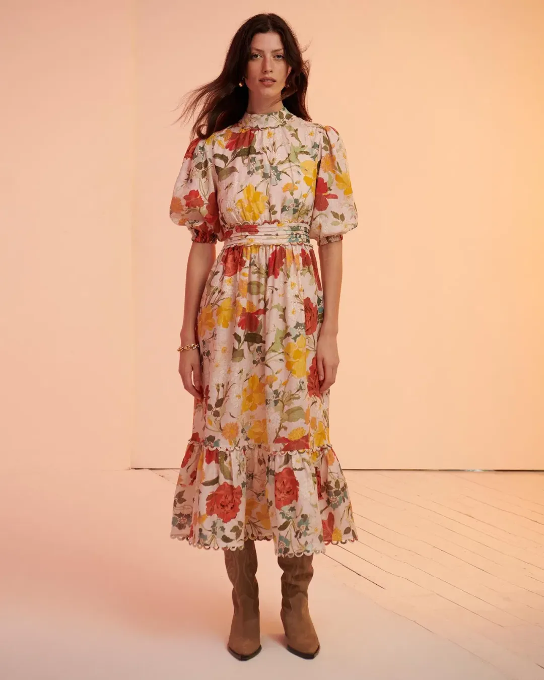 Kate Ford Dahlia Eyelet Gown Floral Size 10 for rent on The Volte - main image