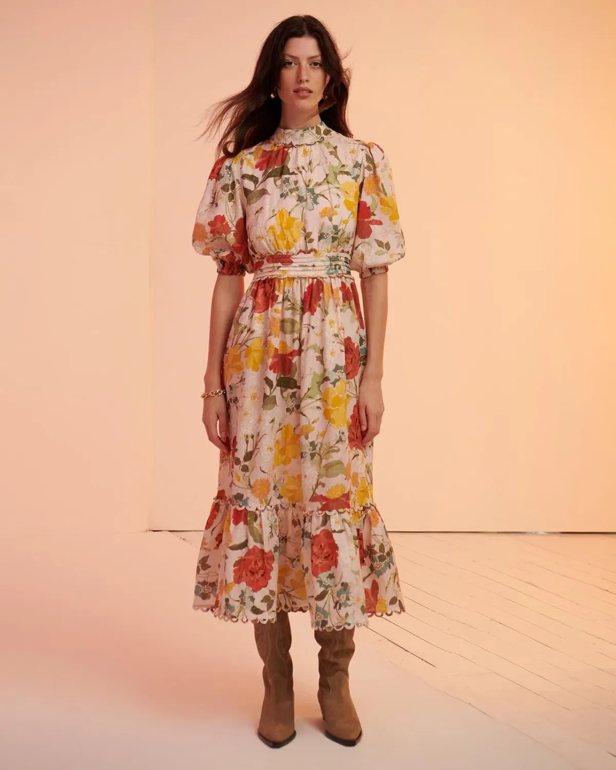 Kate Ford Dahlia Eyelet Gown Floral Size 10 - Image 1