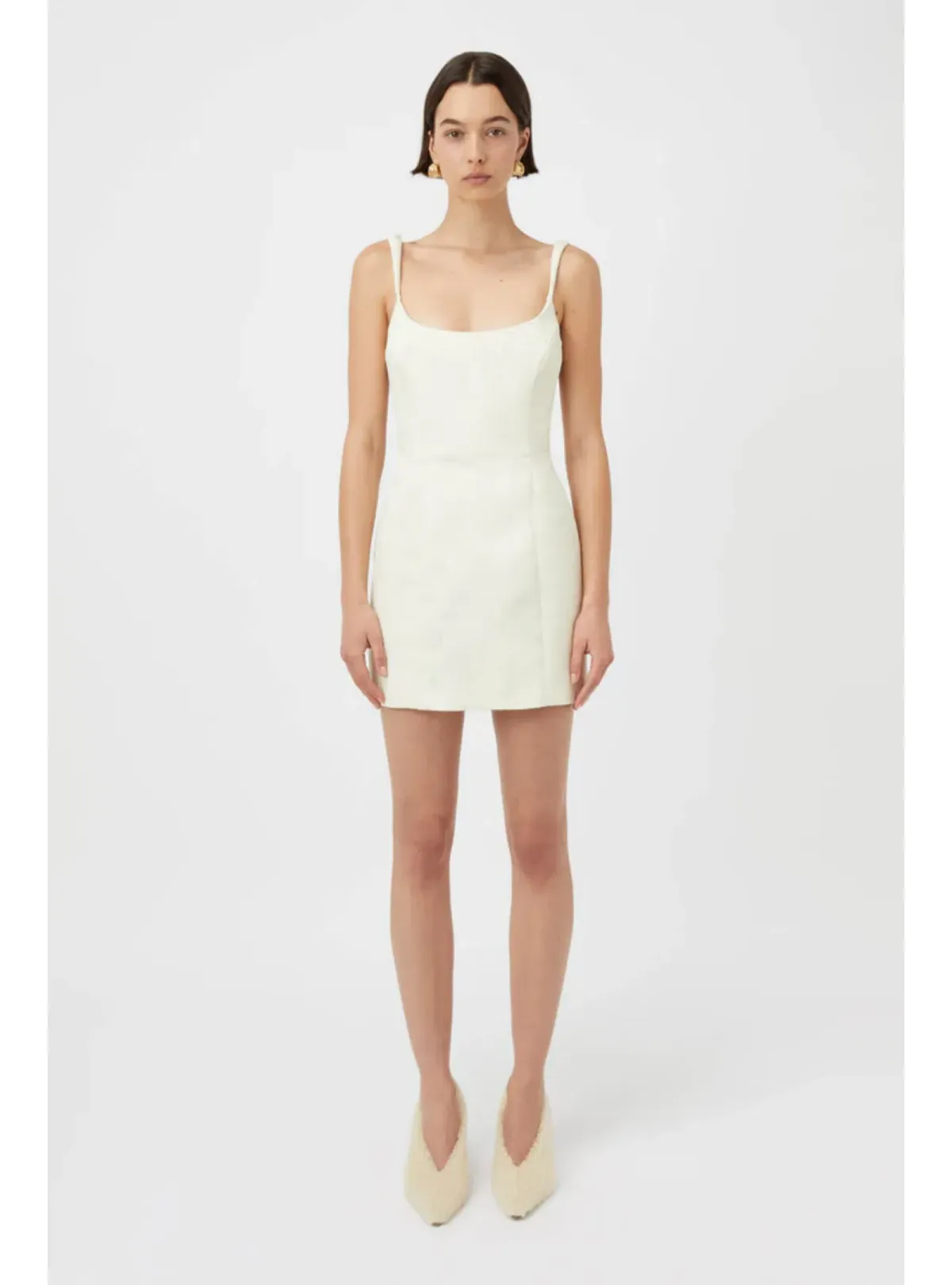 Camilla & Marc Malla Mini Dress in Cream Size AU 10 - Image 1