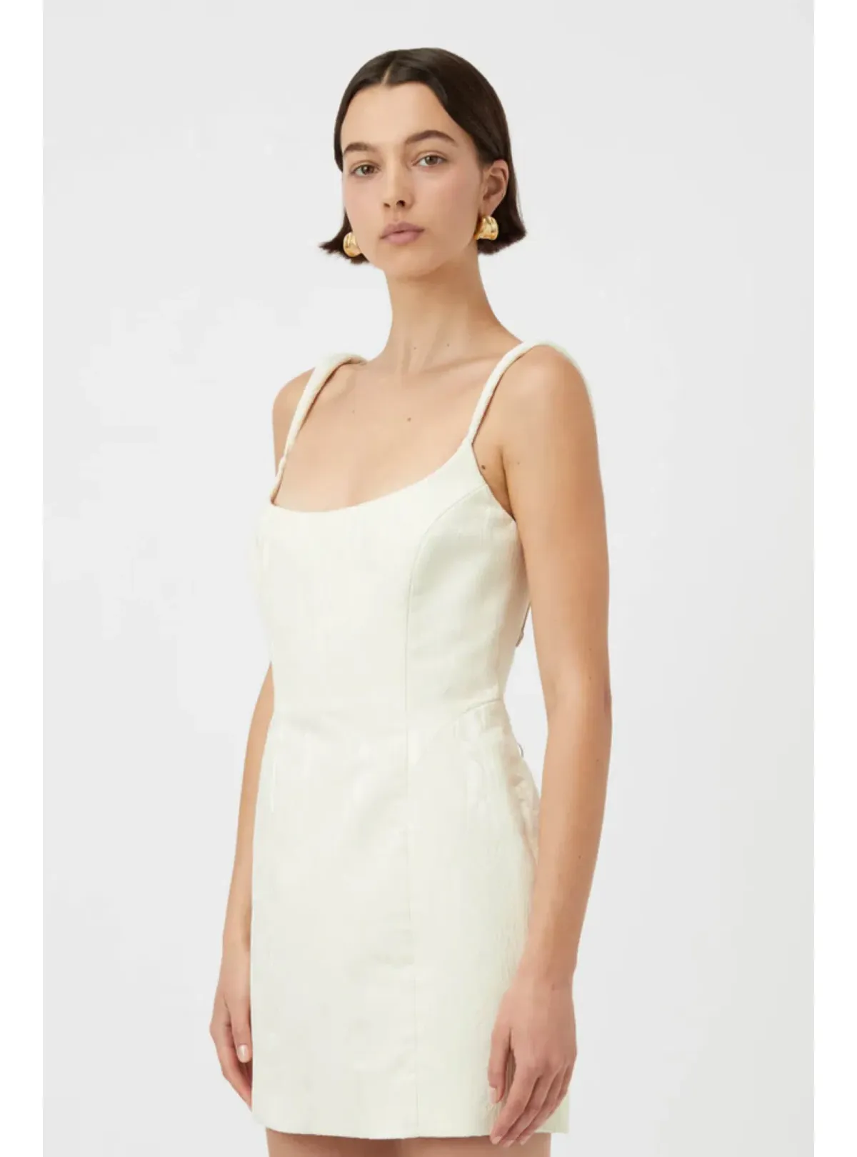 Camilla & Marc Malla Mini Dress in Cream Size AU 10 - Image 2