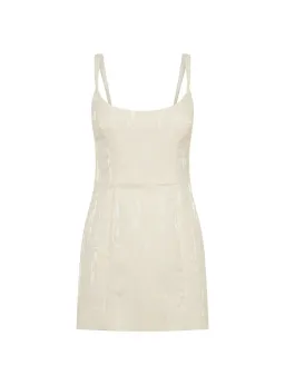 Camilla & Marc Malla Mini Dress in Cream Size AU 10 for rent on The Volte - image 4