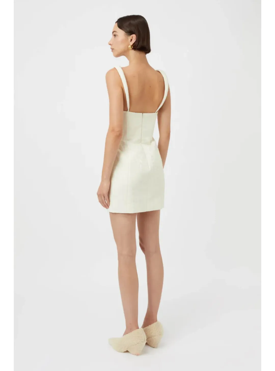 Camilla & Marc Malla Mini Dress in Cream Size AU 10 for rent on The Volte - main image