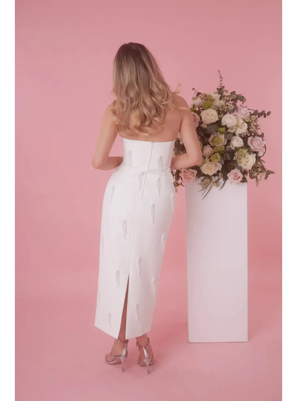 Odd Muse The Ultimate Muse Embellished Midi Dress White Size AU 8 - Image 2